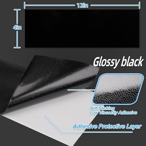 Auto Emblem Vinyl Wrap Kit, 6PCS Compatible with Chevy Bowtie High Gloss Black