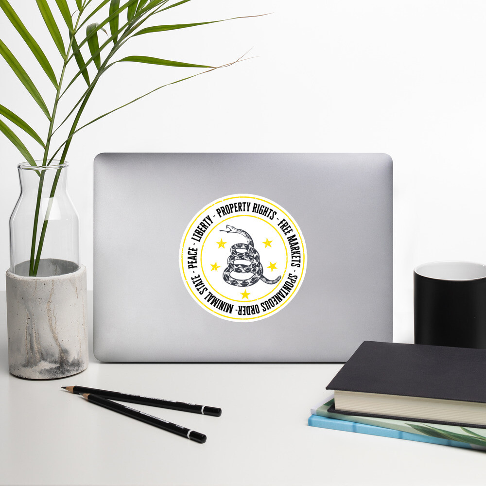 Property rights Free Markets Minimal State Libertarian sticker Party Gadsden