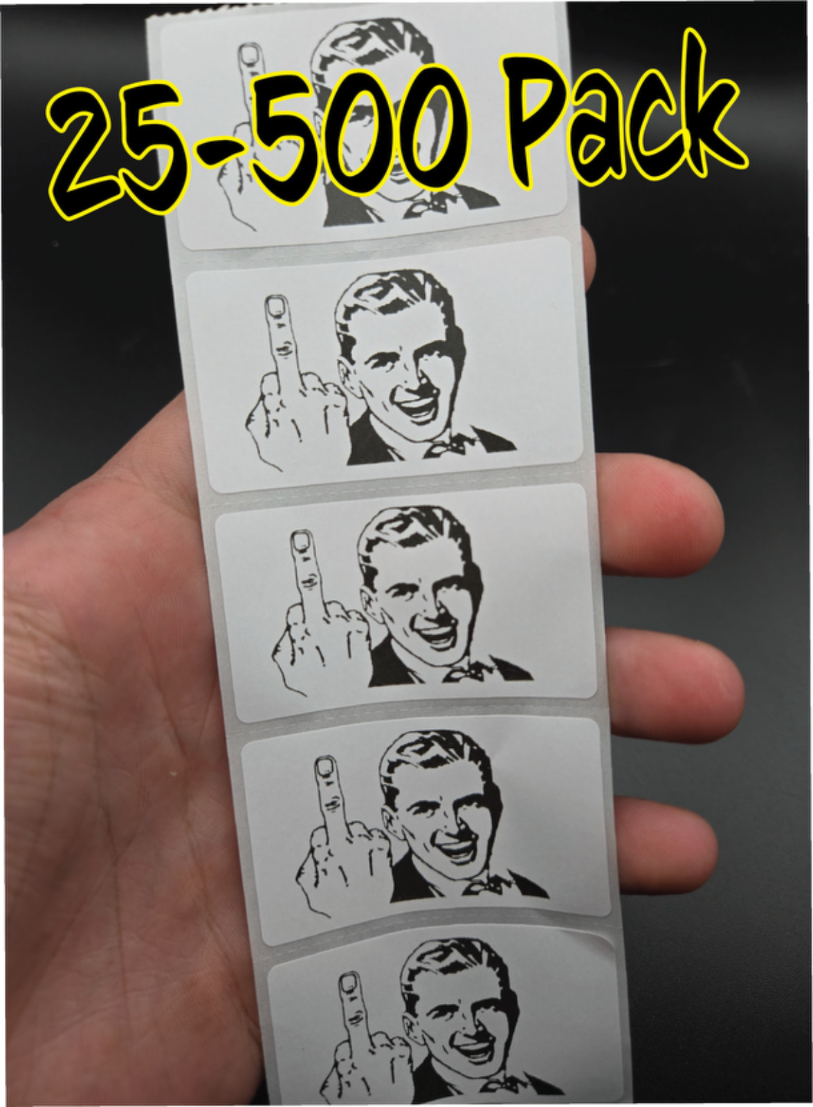 MIDDLE FINGER GUY MEME 25-1000 Pack Stickers Gag prank sticker decal meme