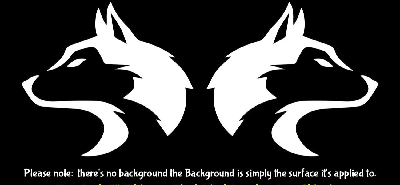 Husky Wolf Dog Graphic Two Pack 5" Vinyl Decals Car Window Laptop Tablet