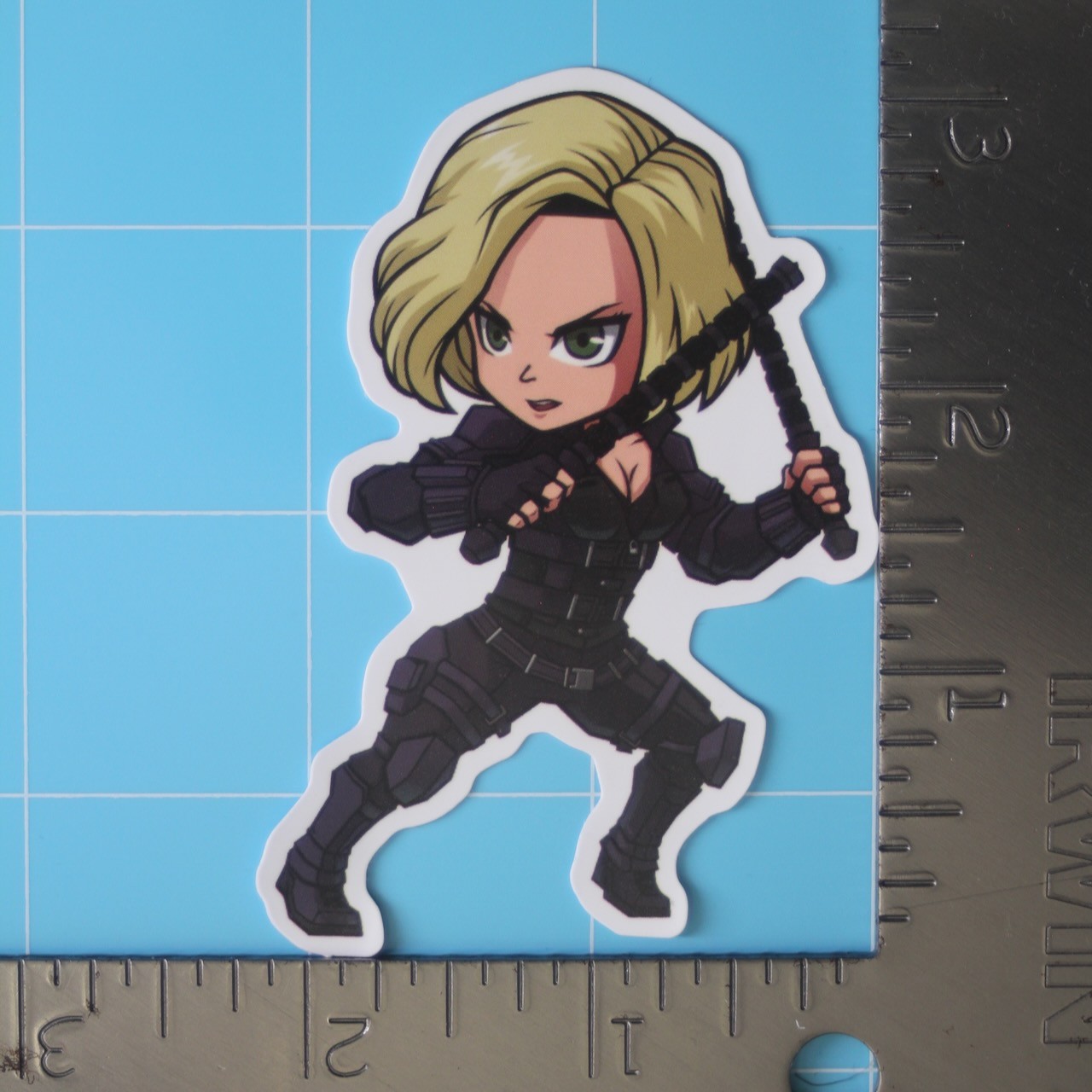 Marvel Universe Sticker (BLACK WIDOW) MCU Superheroes, Gloss PVC Decal
