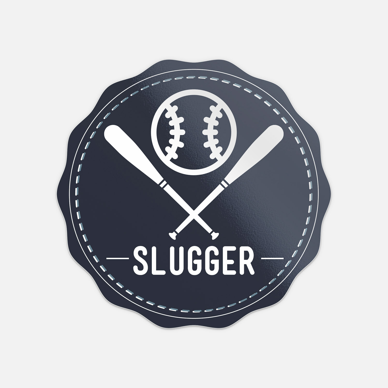 Slugger Baseball Bat Badge Vinyl Sticker Decal