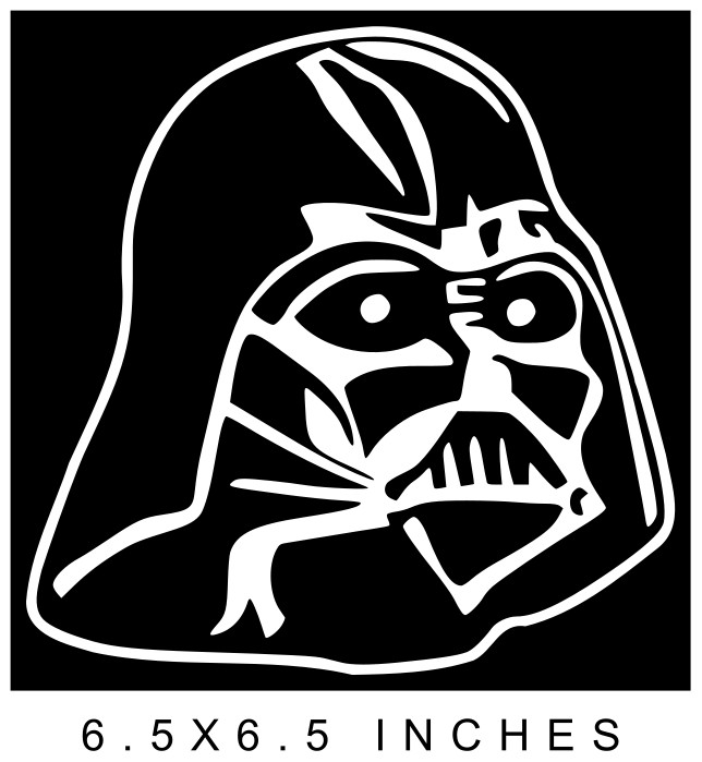 DARTH VADER CUSTOM MADE VINYL DIE CUT DECAL GREAT FOR 8" GLASS BLOCK DIY CRAFTS