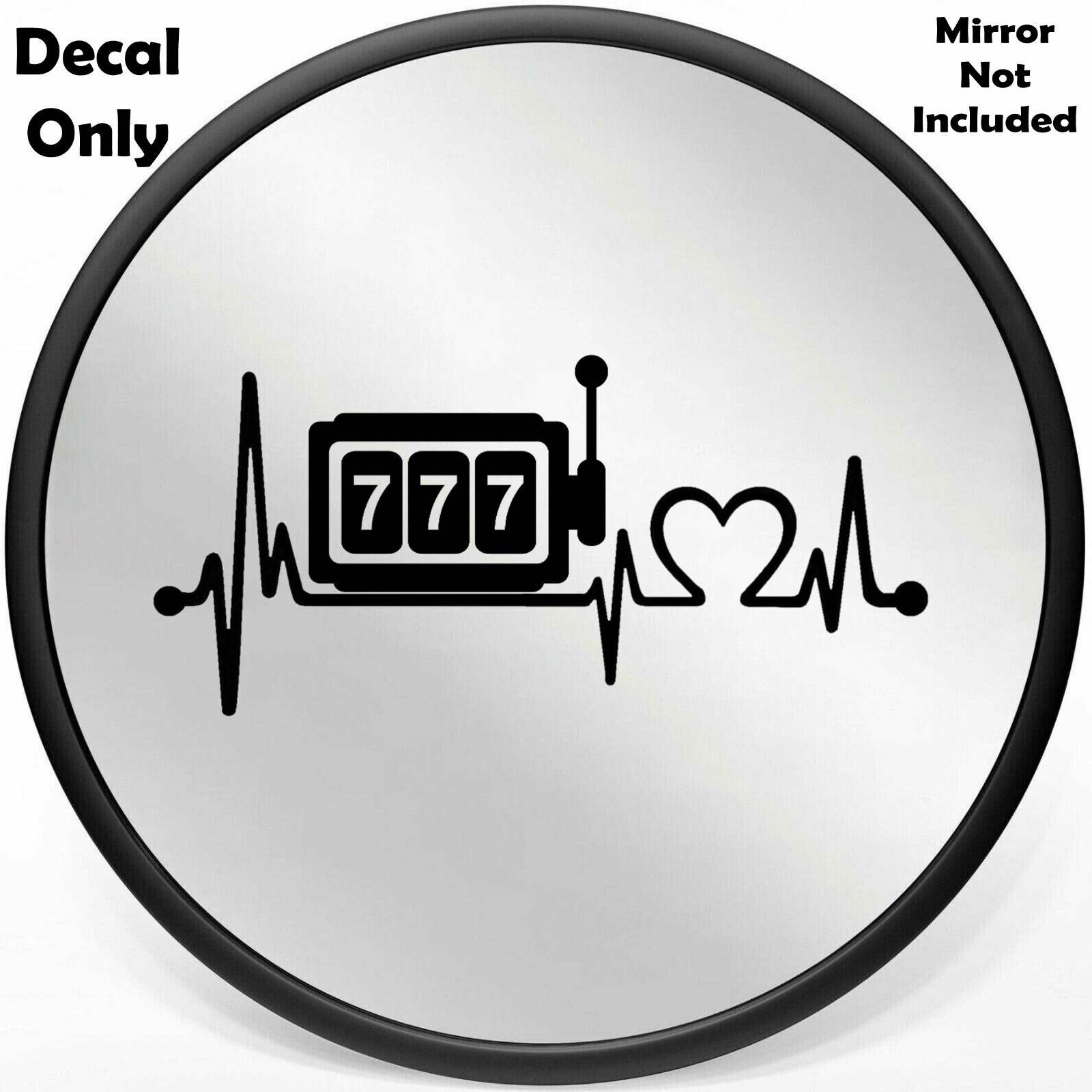 Slot Machine Heartbeat Lifeline Decal Sticker Casino Gambling Slots Vegas BG960