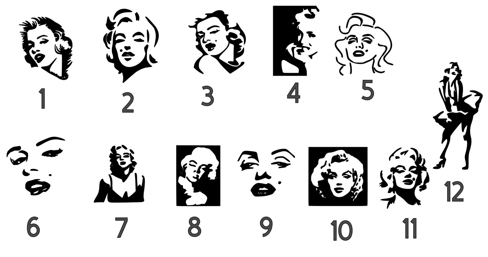 Marilyn Monroe Vinyl Decal (read description)