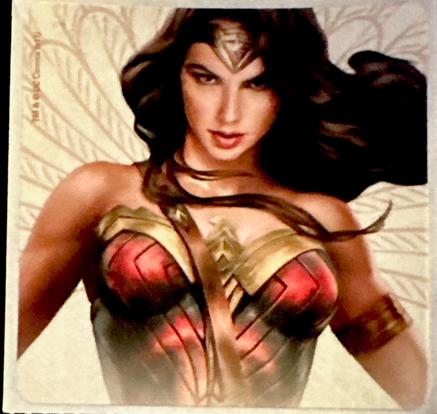 WONDER WOMAN STICKER✨💋⭐️❤️⭐️💋✨2 1/2”✨SEXY & CUTE✨LONG HAIR✨WONDERFUL✨🌟💛💫