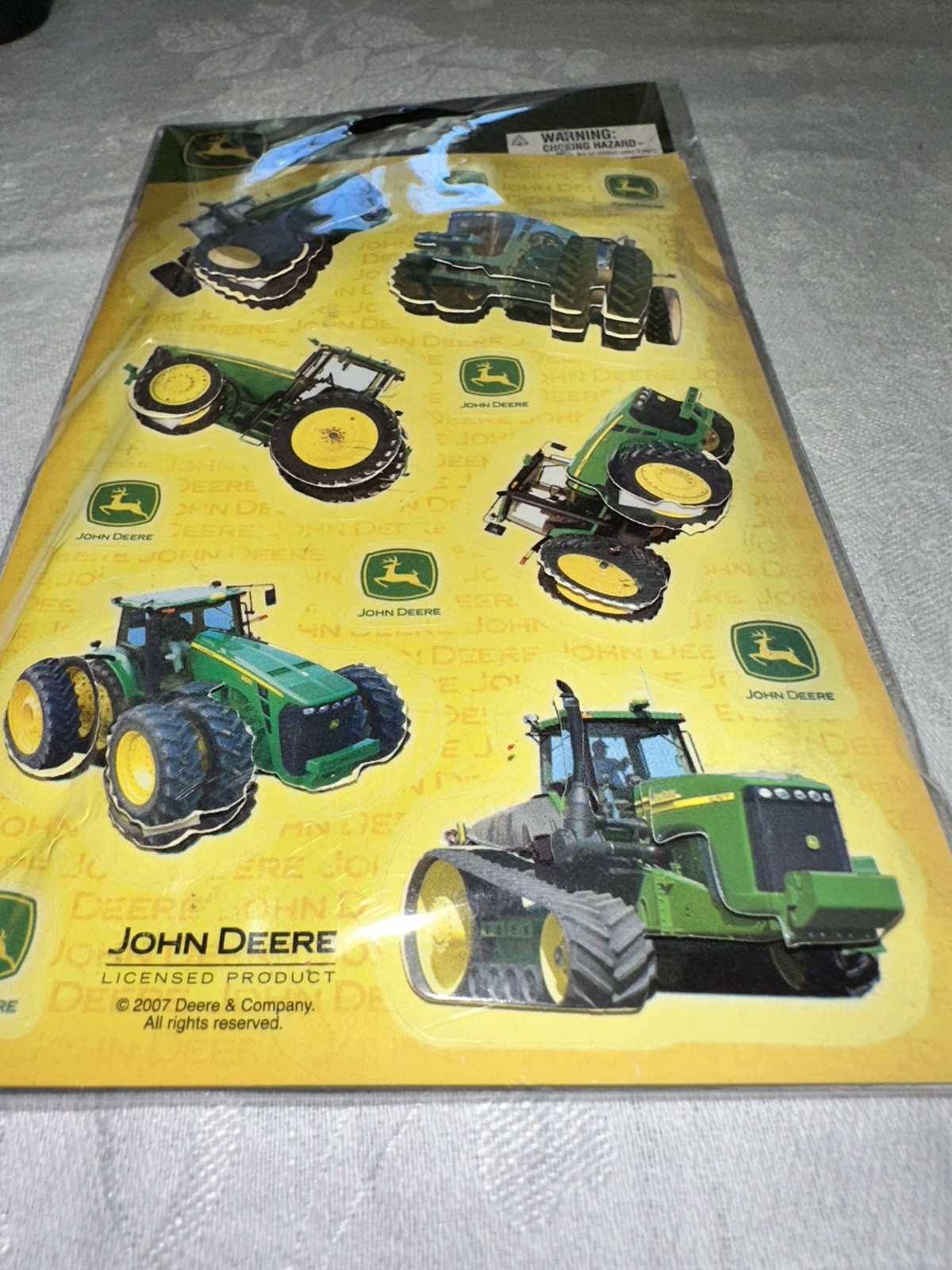 NEW SEALED John Deere 3D Stickers Stickety Doo Da 2006 American Greetings