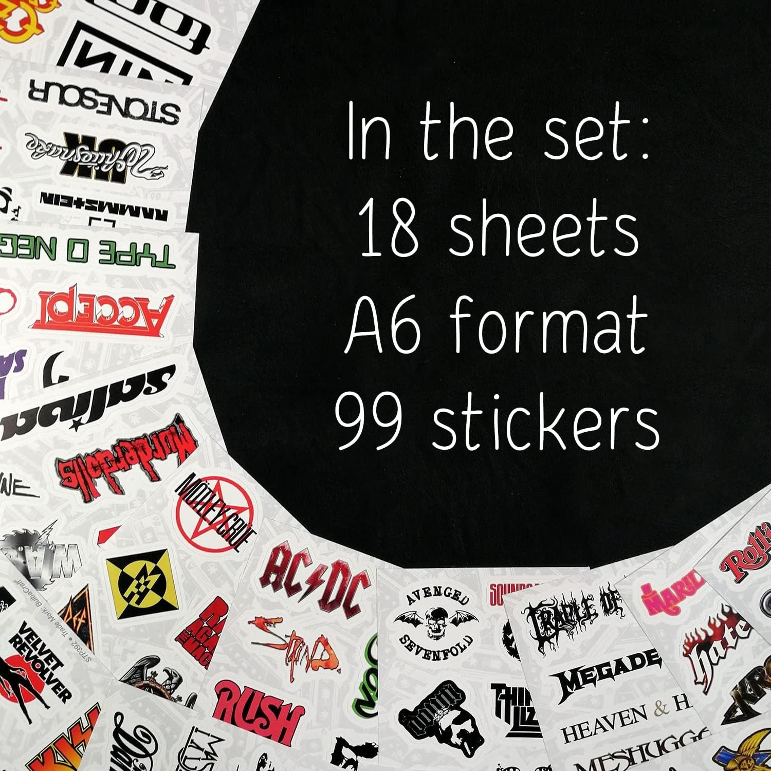 100Pcs Grunge Stickers 90's Grunge Music Rock Stickers Rock Band Decals Music