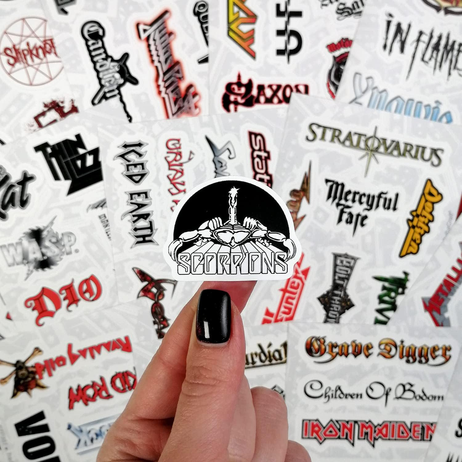 Bulbacraft 100Pcs Heavy Metal Band Stickers, Rock Stickers, Heavy Metal Gifts fo