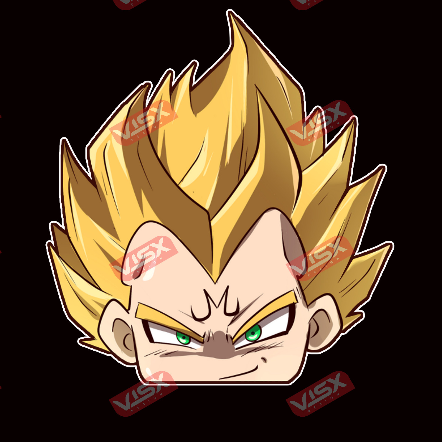 Vegeta Dragon Ball Z Anime cute Peeker bumper sticker Auto Decal Car Window