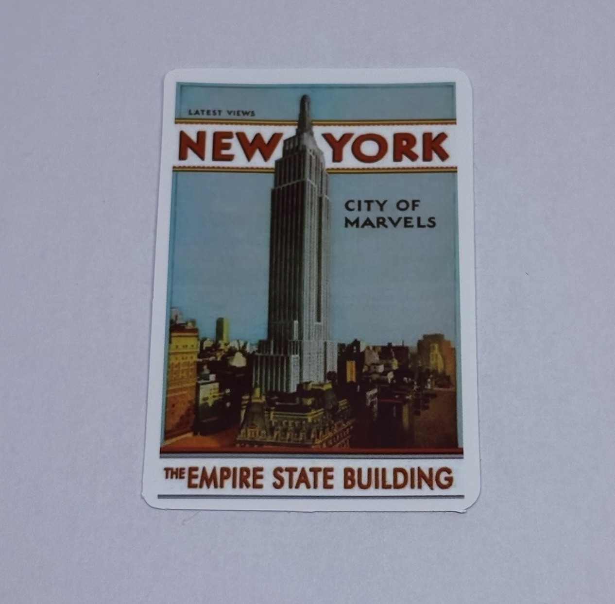 New York Sticker “City Of Marvels” State Art Decal Vinyl Country Souvenir Tc9