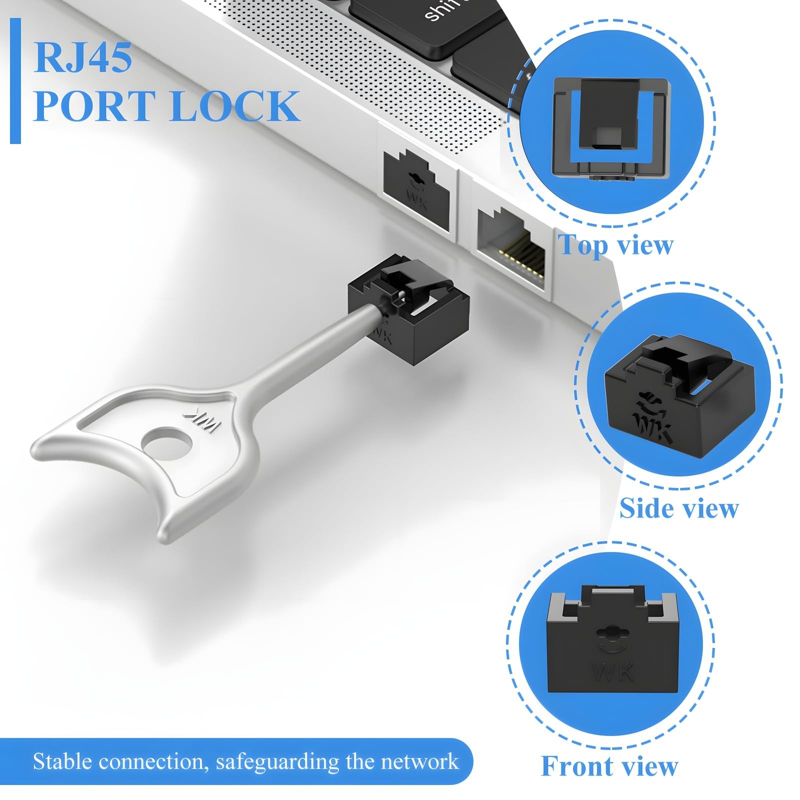 35 Pcs RJ45 Port Lock with 3 Key, Lock RJ45 Port/Dust Protector, RJ45 Dust Co…