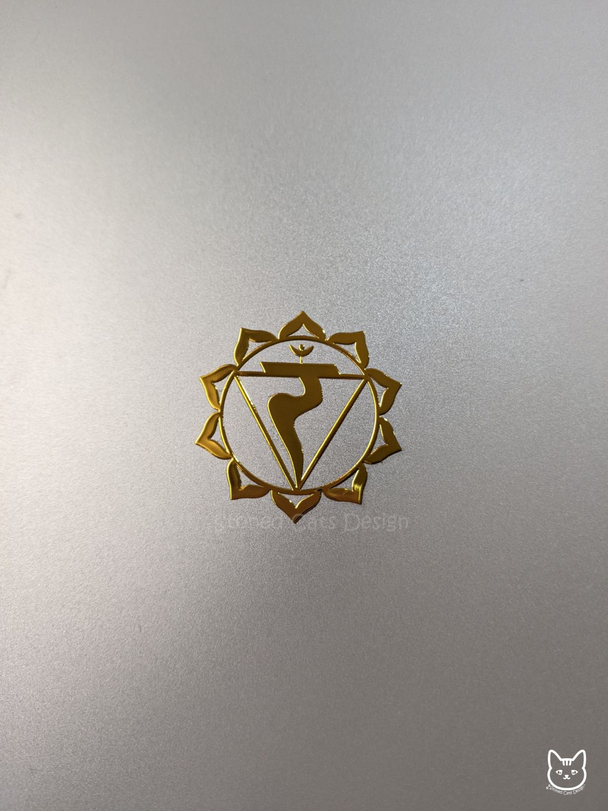 Solar Plexus Chakra Metallic Gold Sticker Decal Style A By Stoned Cats Design