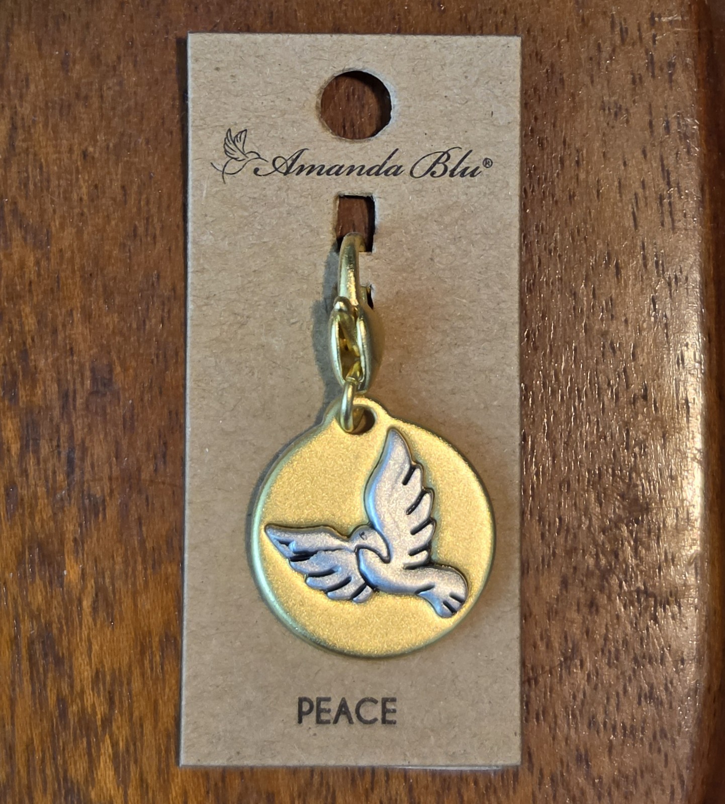 NEW Amanda Blu Charm PEACE DOVE Gold Silver Tone