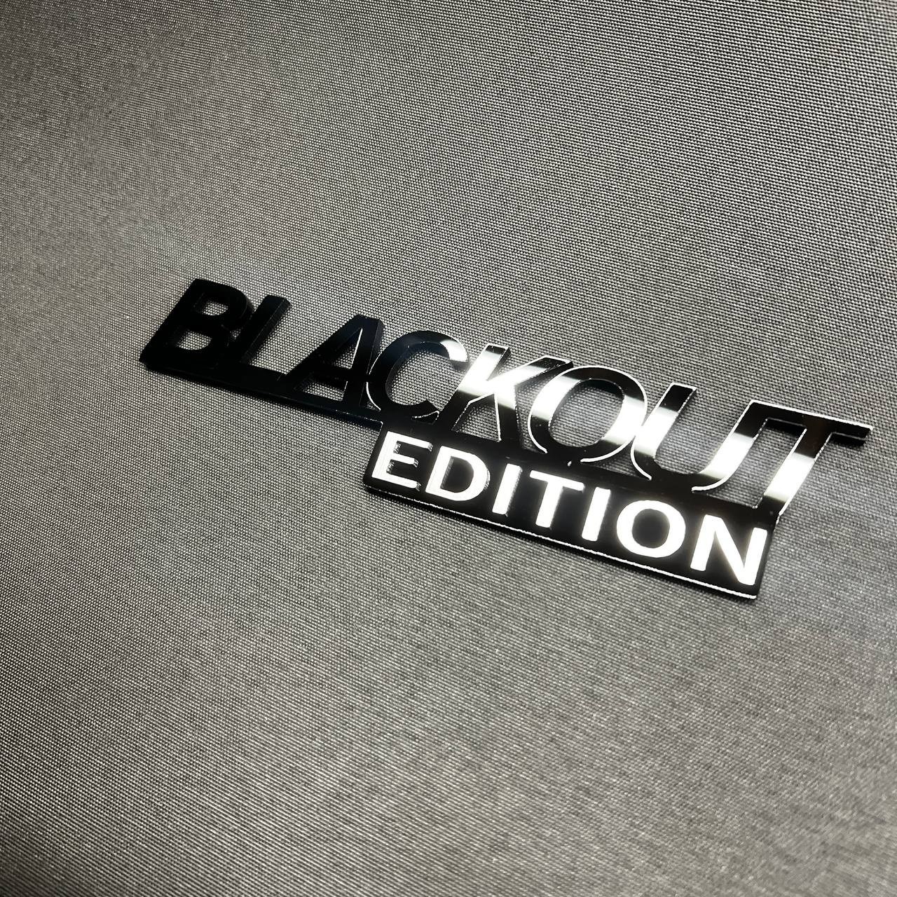 1PC BLACKOUT EDITION Custom 3D Text Car Badge Fender Emblem Tailgate Toolbox