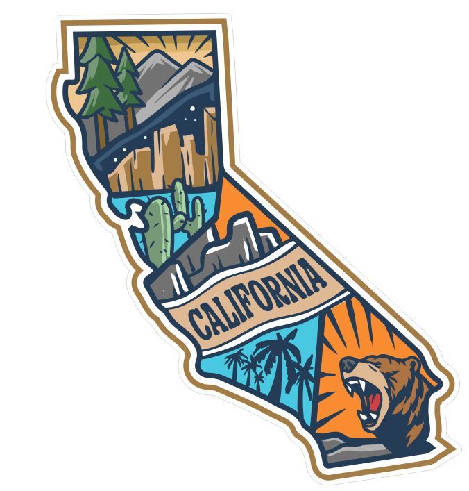 California Sticker Stickers A227