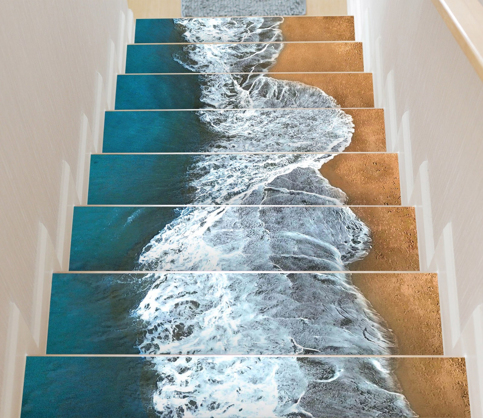 3D Charming Sea W142 Stairs Risers Decoration Photo Mural Vinyl Wallpaper Vera