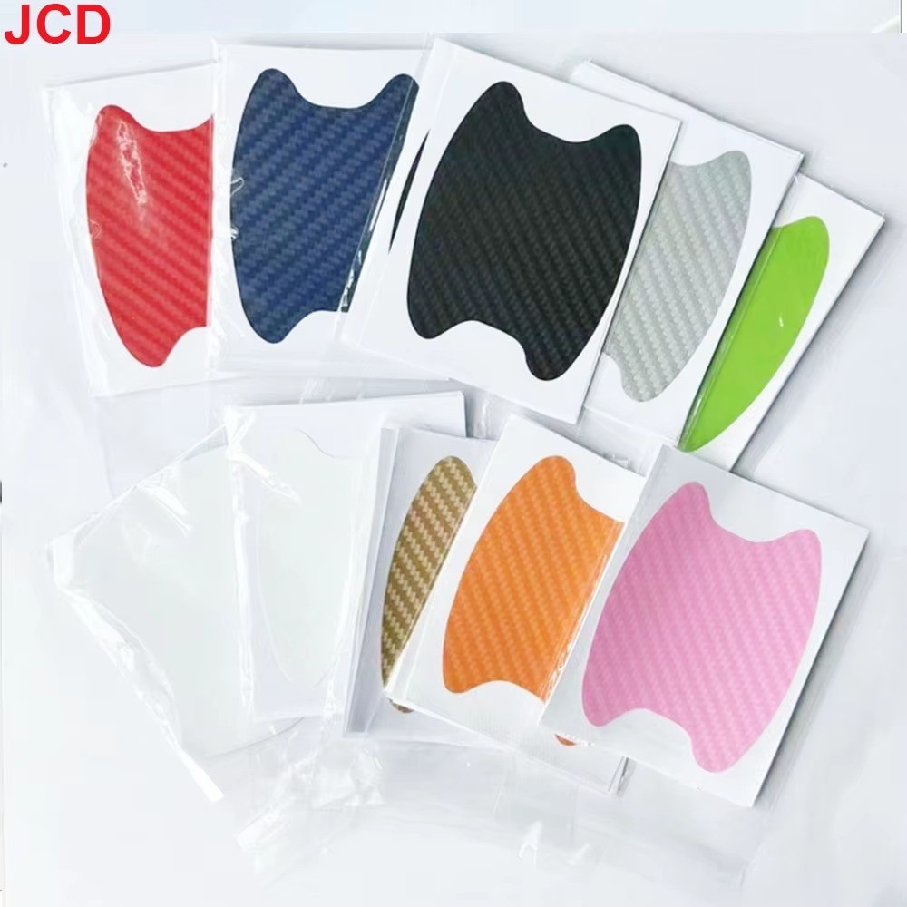 4X Carbon Fiber Door Handle Car Stickers Decal Protector Film Anti Scratch