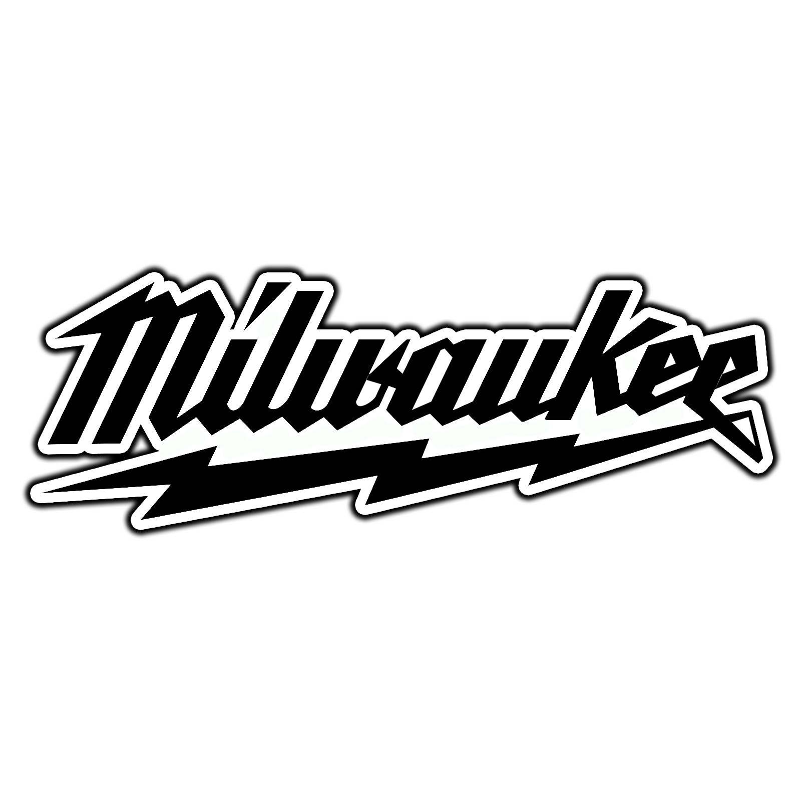 Milwaukee Black Logo #2 Sticker Waterproof Vinyl Decal Die-Cut Car Garage