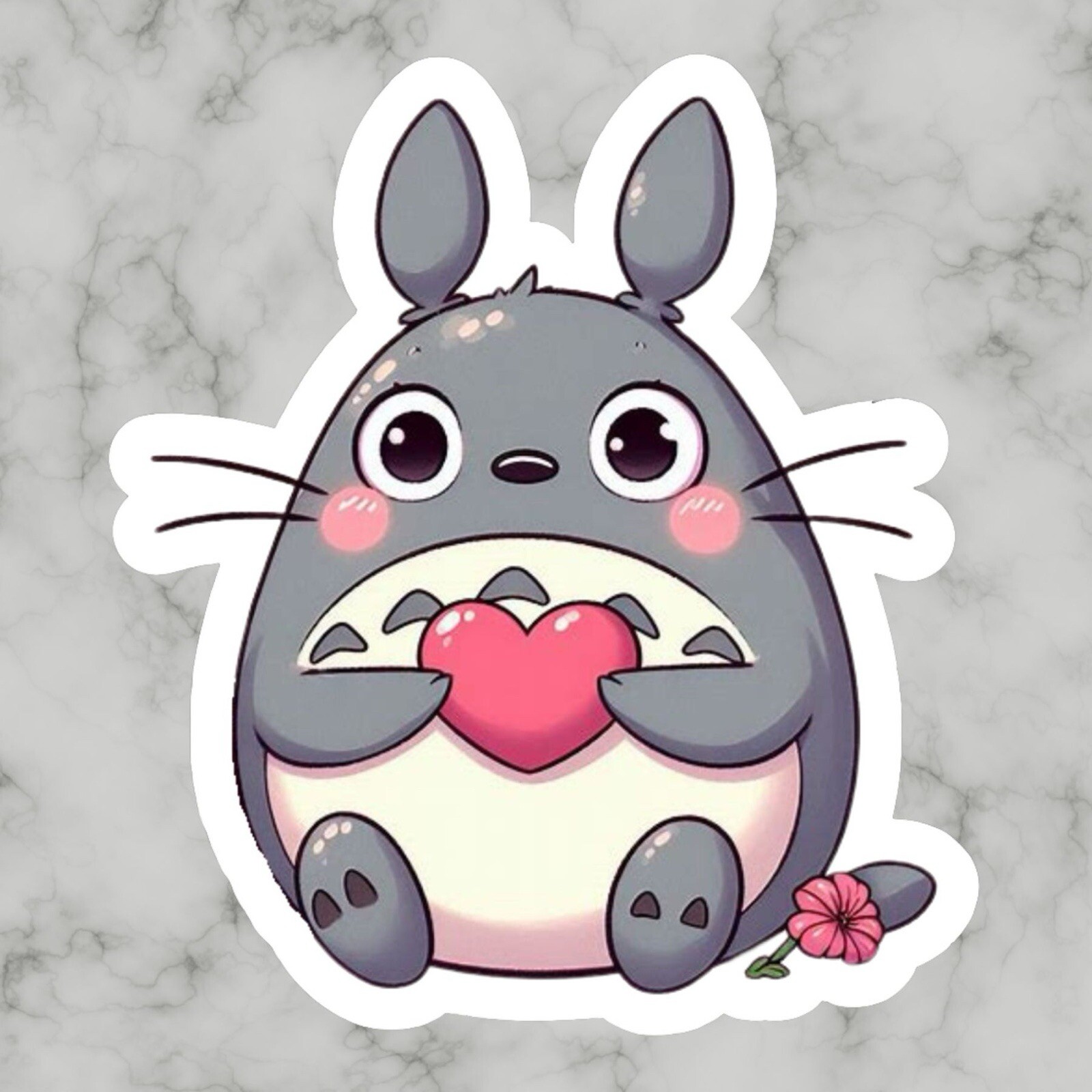 Totoro, My Neighbor Cute Fun Gray Anime Adorable Glossy Vinyl sticker, Decal