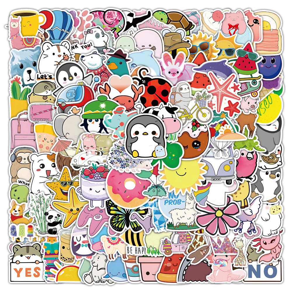 100Pcs VSCO Sticker for Adults Teens Girls Scrapbooking Water Bottles