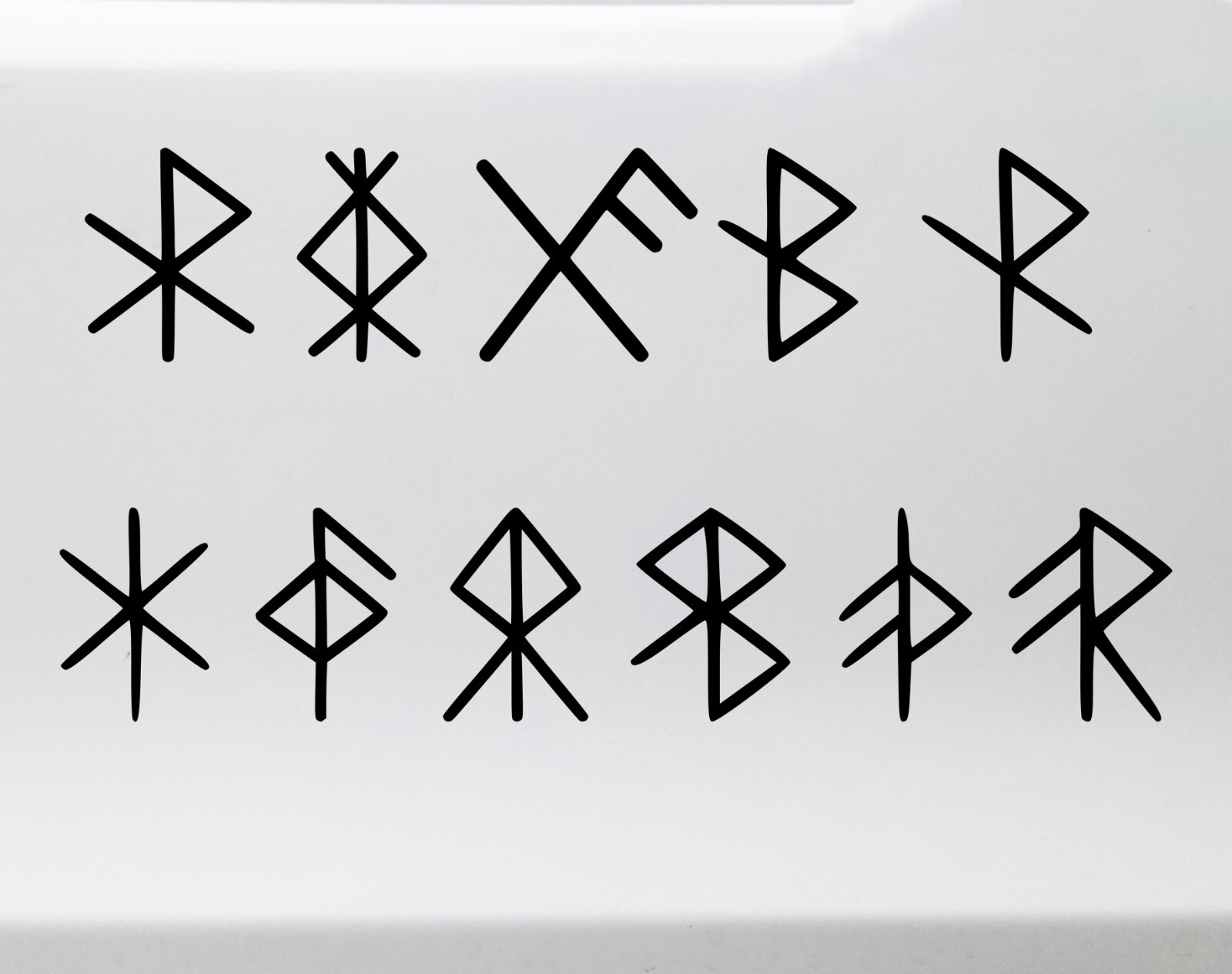Set of 11 Viking Bind Rune Vinyl Decals Peace Grace Energy Healing Strength Safe