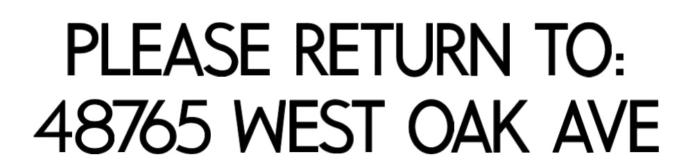 Custom Garbage Can Return Sticker Trash Can Address Vinyl Decal