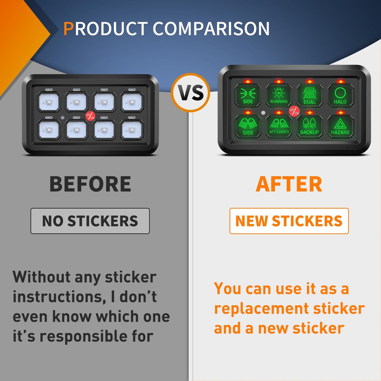 120PCS Switch Panel Stickers Multifunction Button Sticker for 6/8 Gang Label …