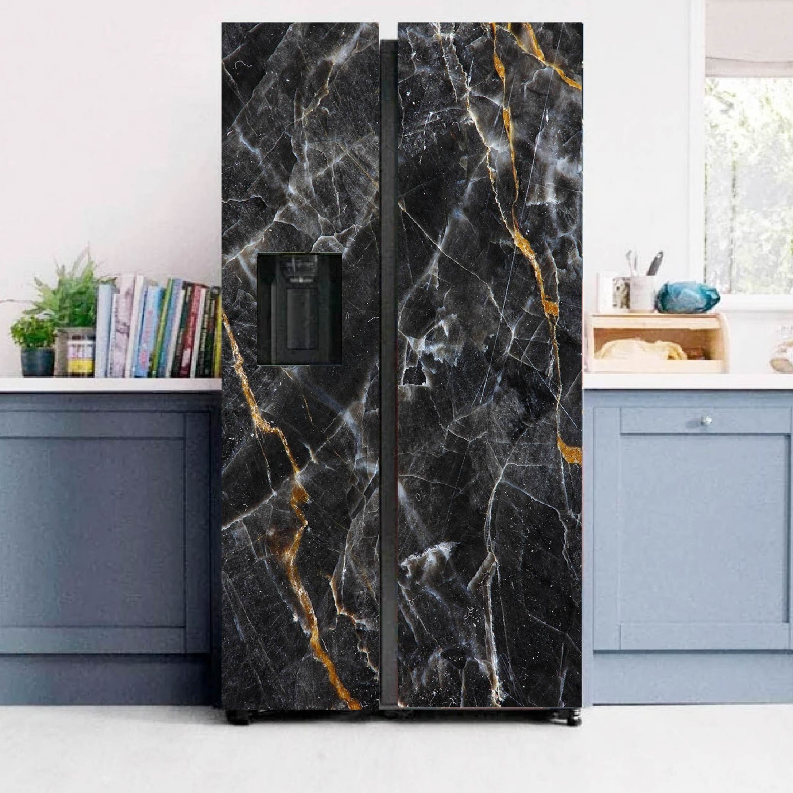 Marble Fridge Wrap Peel and Stick, Instant Kitchen Makeover