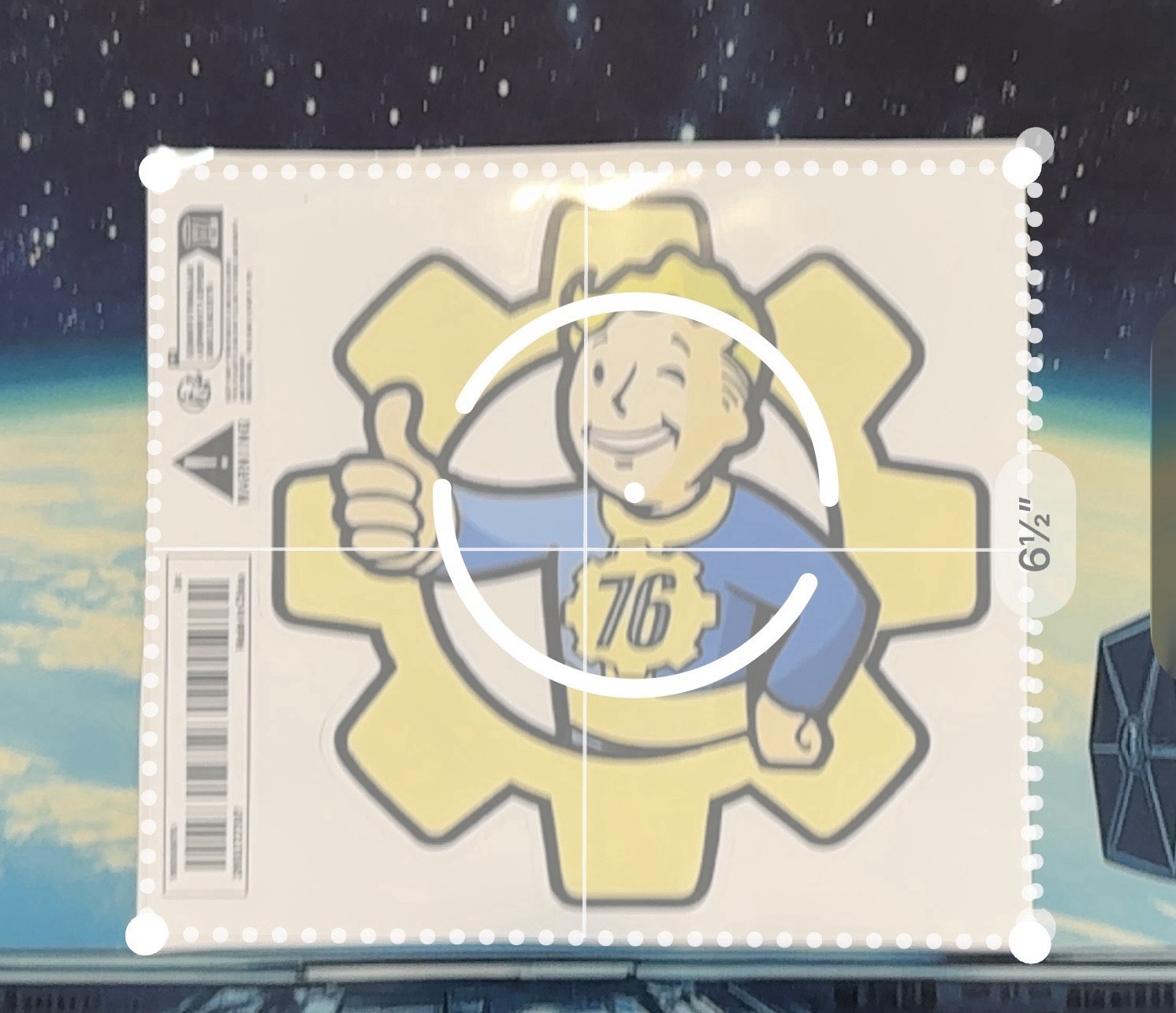 Fallout Vault Boy 76 Gear Vinyl Self-Adhesive Sticker Decal 6.5in Wall Window