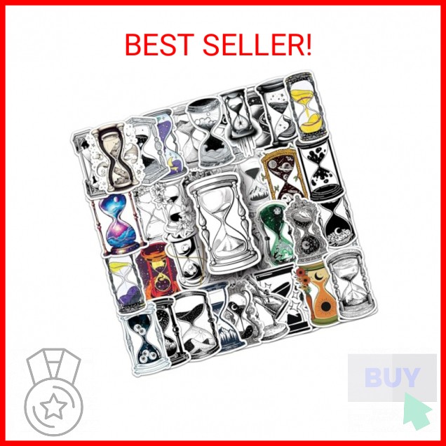 50PCS Magic Hourglass Waterproof Stickers Graffiti Aesthetics Waterproof Vinyl f