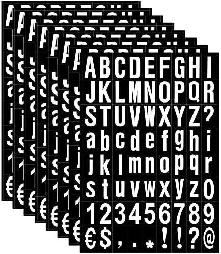 8 Sheets Mailbox Numbers Sticker, Self-Adhesive Vinyl Letters Numbers Kit for Ma