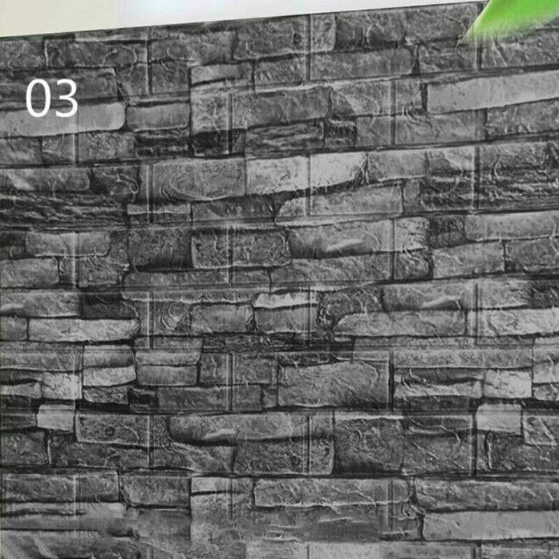 10x 3D Foam Panel Wallpaper Tile Brick Wall Sticker Self-adhesive Home DIY Decor