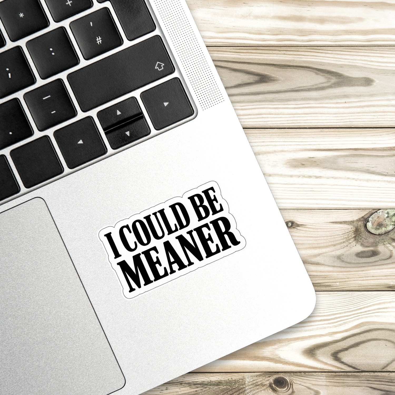 4Pcs I Could Be Meaner Stickers – Minimalist Edgy Humor Vinyl Decals