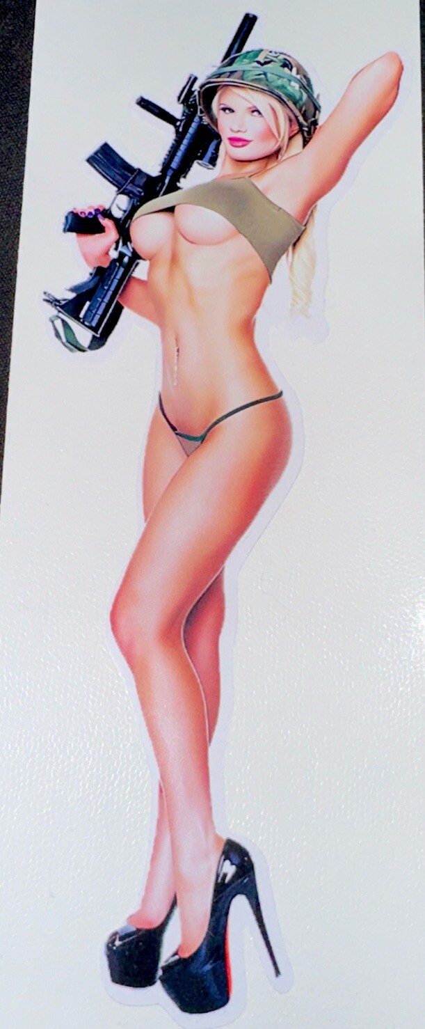 SEXY GIRL STICKER✨💋💄❤️‍🔥👠💋✨8” X 3”✨READY TO GO✨SUPER HOT🔥BLONDE HAIR✨CUTE✨