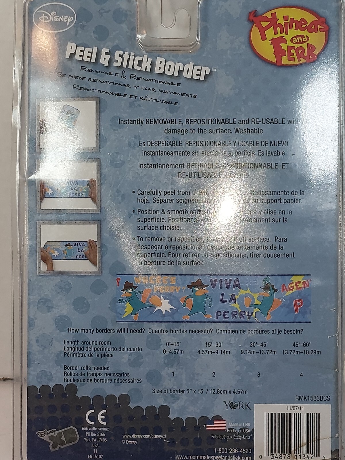 Phineas And Ferb Peel And Stick Wall Border – 5" x 15' long
