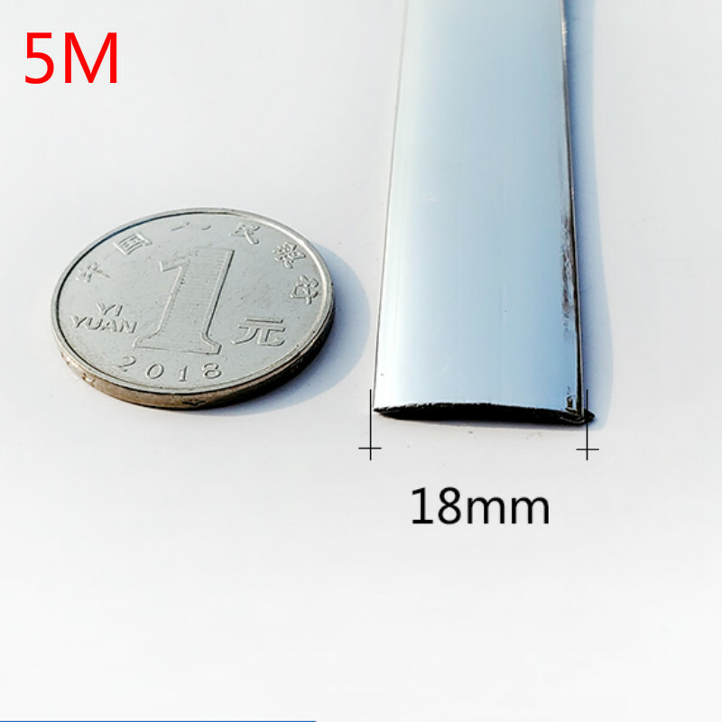 5M Universal Chrome Car Moulding Trim Strip car Door Edge Scratch Protector *