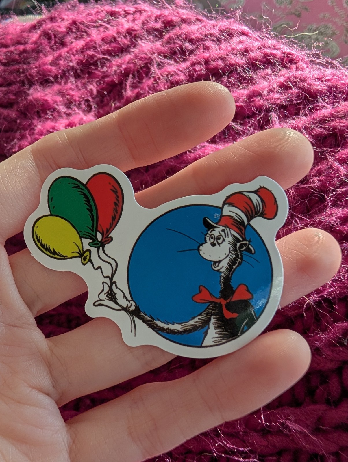 Dr. Seuss Sticker, cat in hat