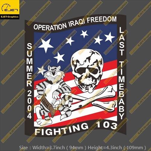 Jolly Rogers VF-103 Operations Iraqi Freedom Vinyl Sticker Luggage laptop Car