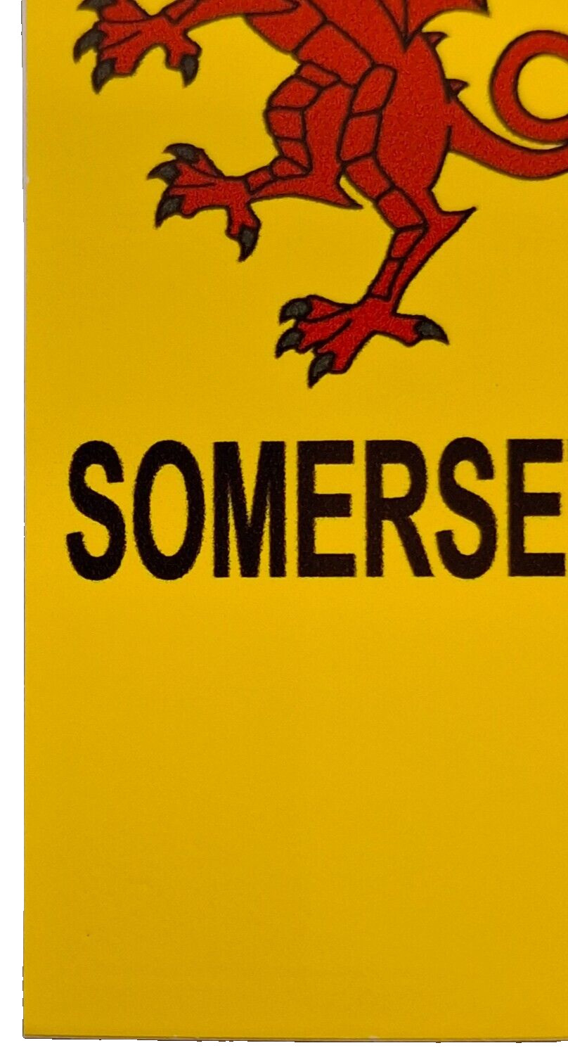 Somerset County Flag Number Plate Sticker – External Car Window Bumper Sticker