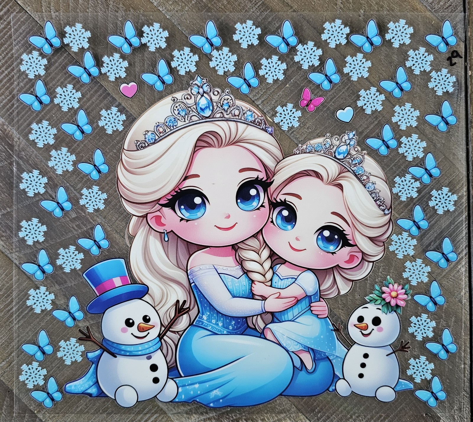 Disney Princess Elsa UV DTF CUP TRANSFER DECAL 8IN X 9IN