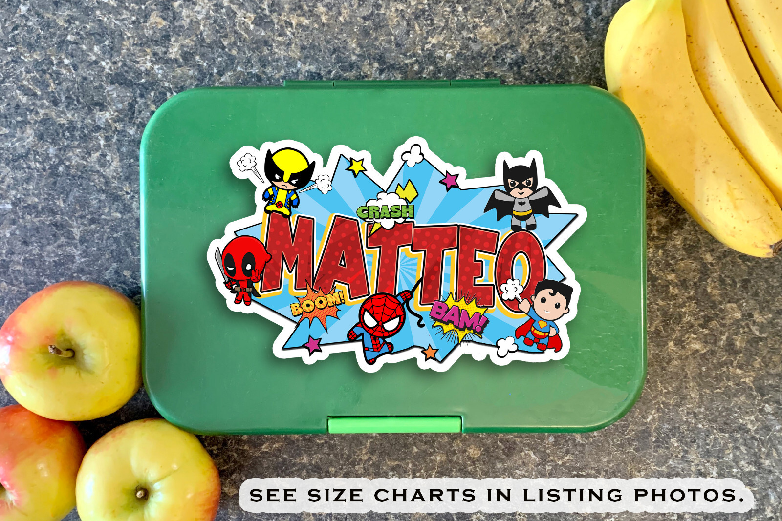Custom Name Sticker · Vinyl · Personalized · Superhero Style · Cool Aesthetic