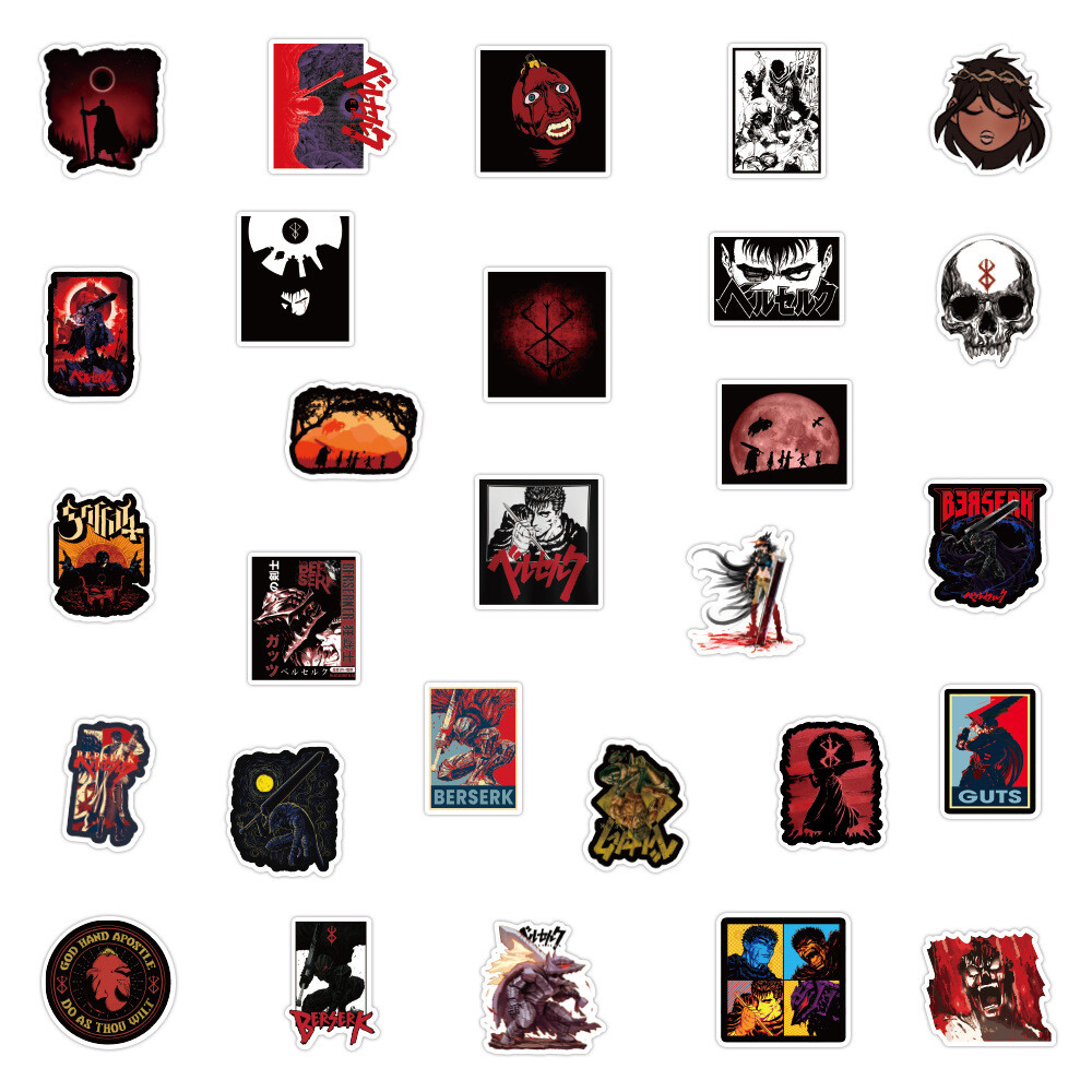 100Pcs Berserk Game Sticker for Adults Teens Girls Scrapbooking Water Bottles