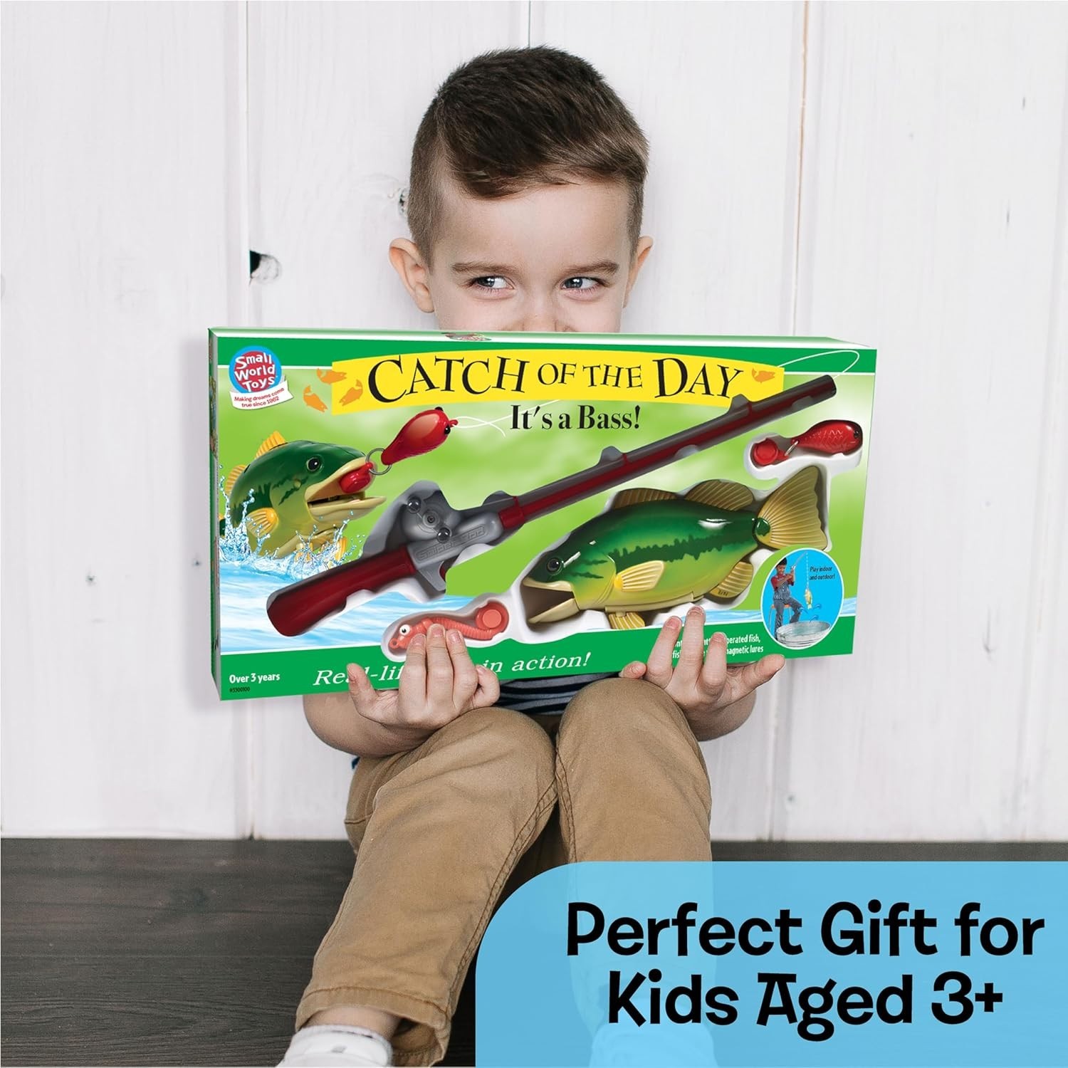 Fishing Game Magnetic Toy Catch of The Day Bass Ages 3+ Small World Toys Kids