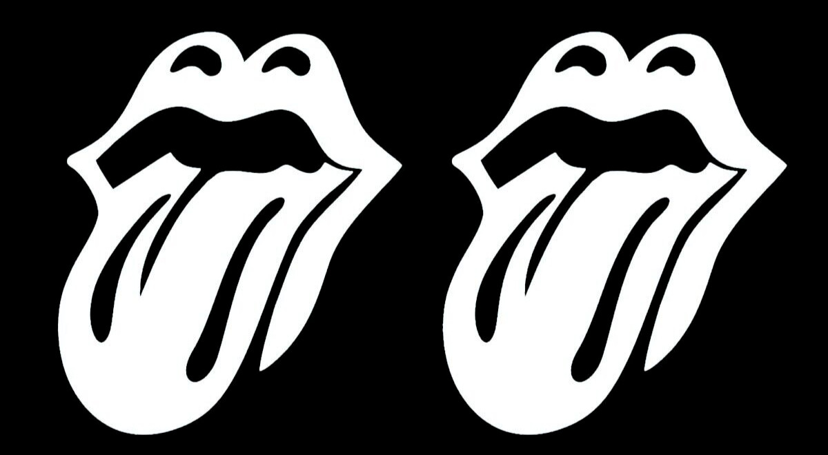 The Rolling Stones Tongue Music White vinyl decal Car Truck Window Laptop Tablet