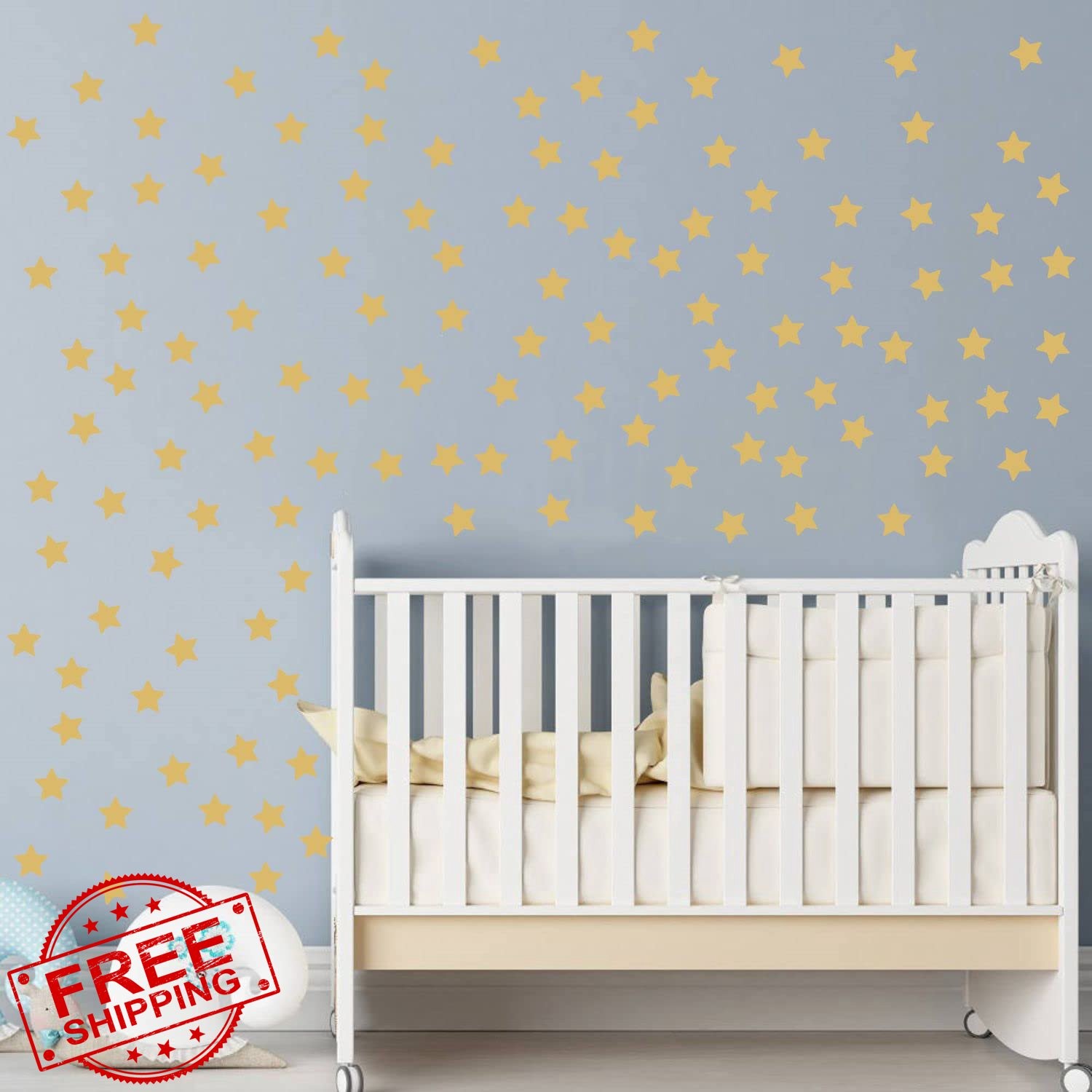 JURUOXIN Star Wall Decals Matte Gold