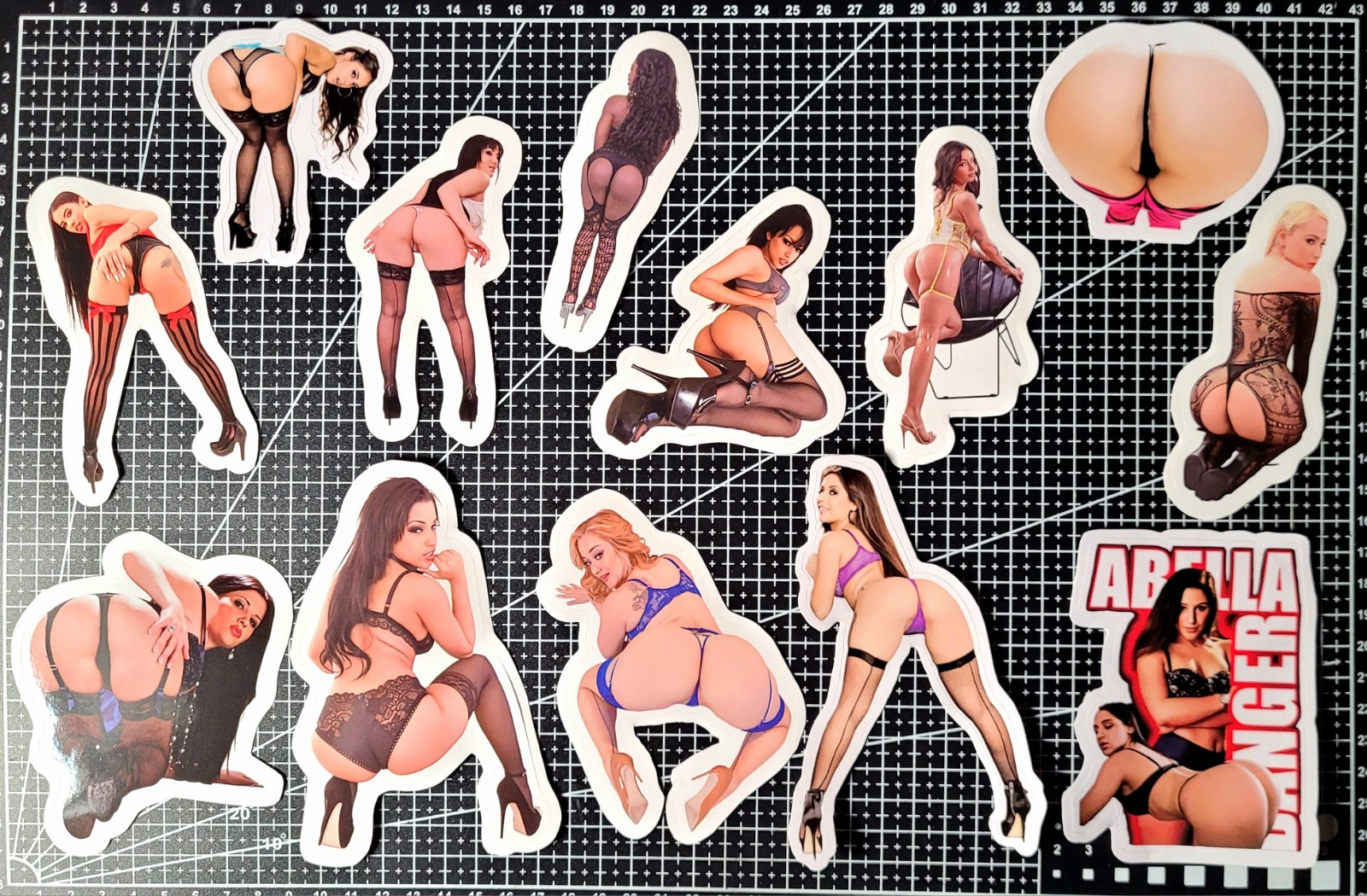 + BONUS Adult Film Actress Vinyl 13 HD Stickers Lot Booty PAWG Sexy Erotic Decor