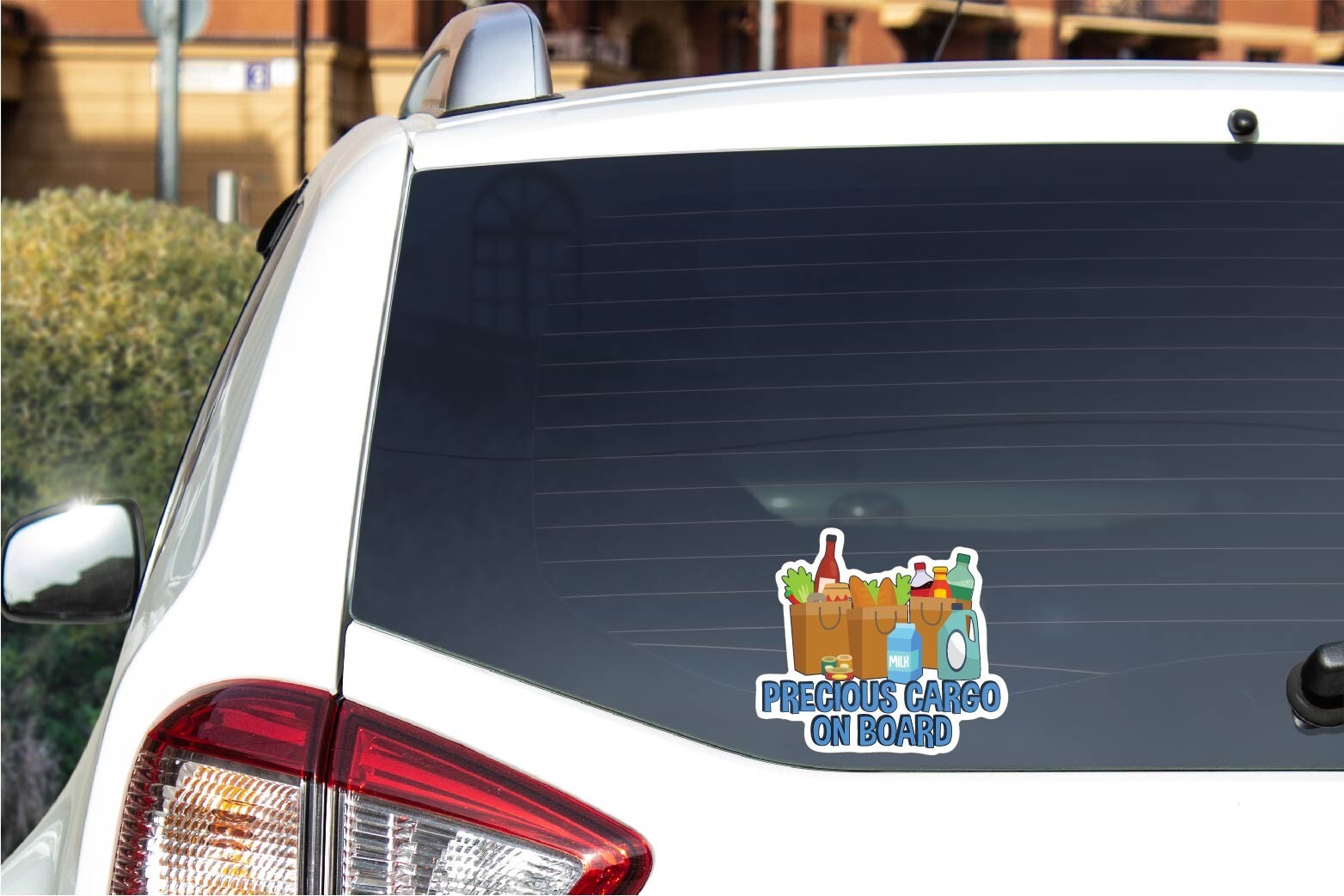 Precious Cargo On Board Groceries Grocery Getter Decal Sticker Food Tariff USA