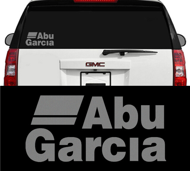 Abu Garcia Fishing Reels & Rods Outdoors Vinyl Decal Sticker Metallic Silver 8in