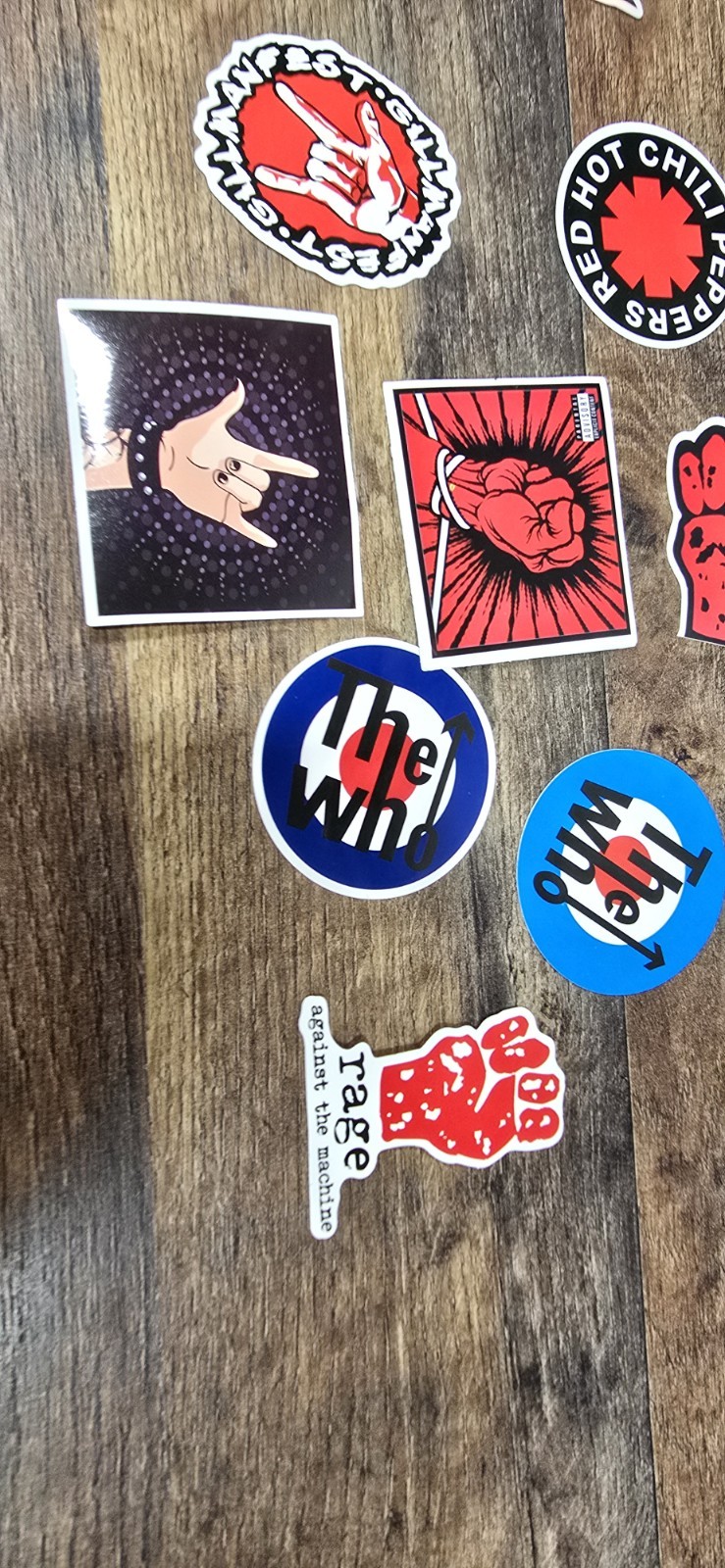 16 Vinyl Band Sticker Lot Rock/Metal/Pop/Classic Rock U2 The Who 5FDP